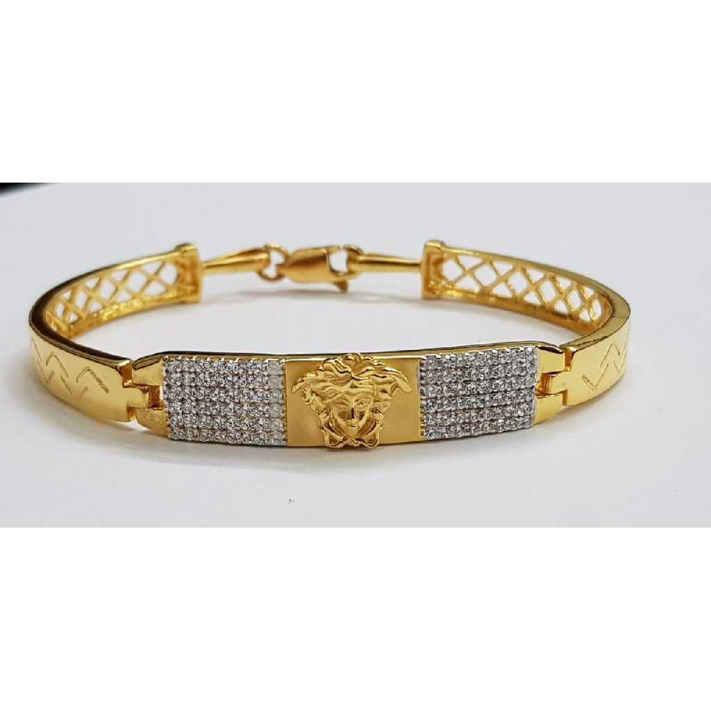22k gents fancy gold bracelet G-3436