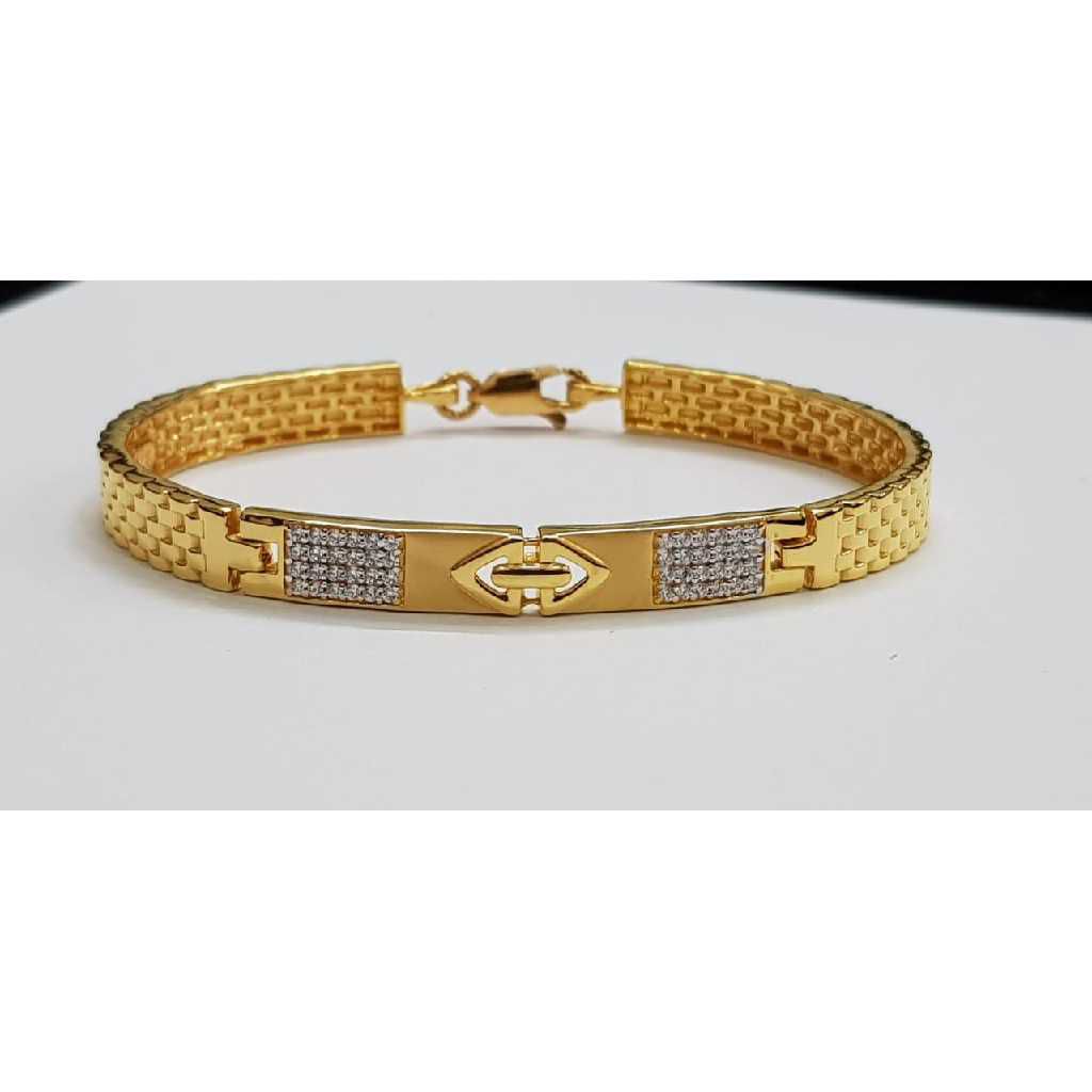 22k gents fancy gold kada g-3429