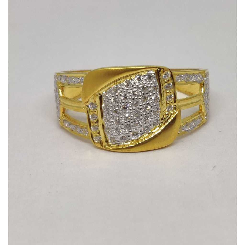 22k Gents Fancy Gold Ring Gr-28587