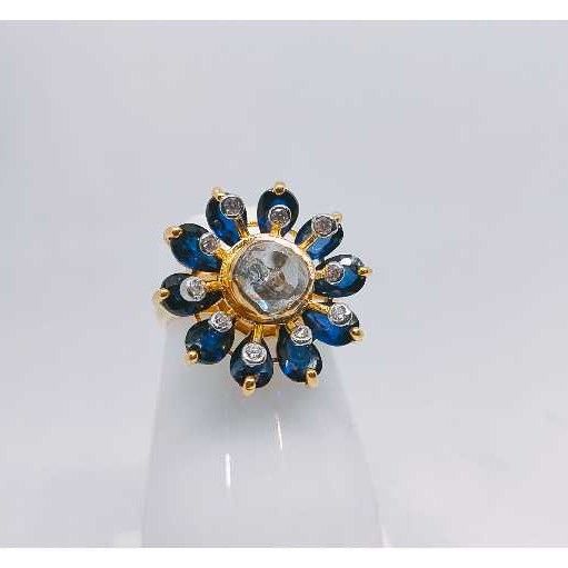 18k Ladies Fancy Gold Ring Lr-24064