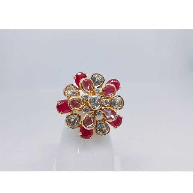 18k Ladies Fancy Gold Ring Lr-24060