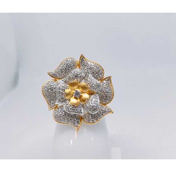 18k Ladies Fancy Gold Ring Lr-24053