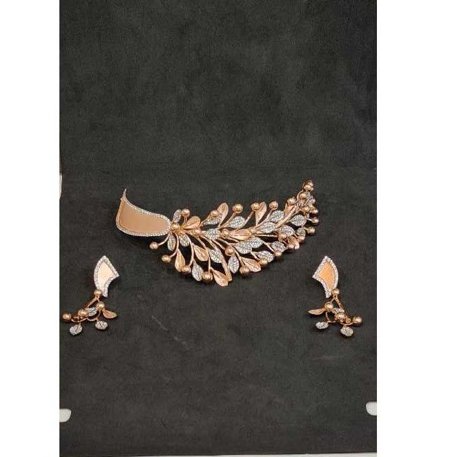 18k Ladies Fancy Rose Gold Set S-57518