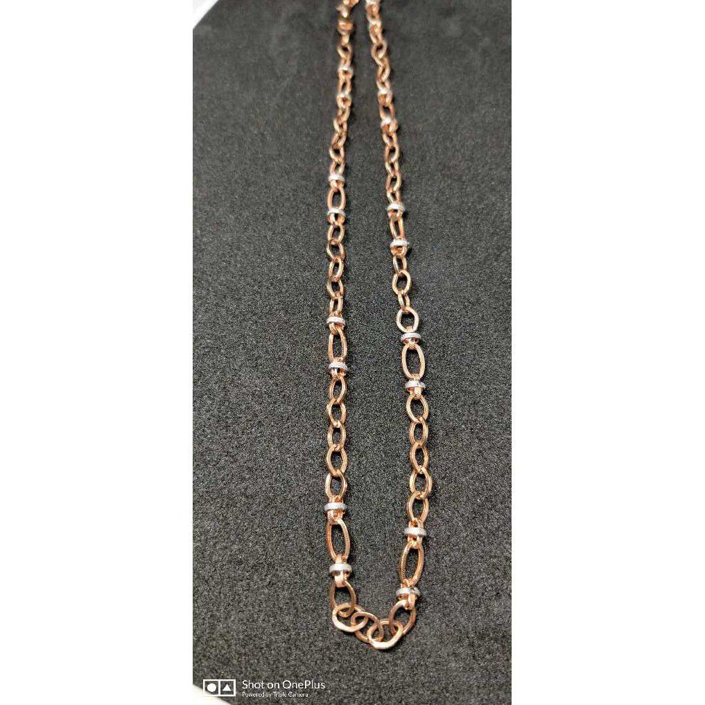 18k Gents Fancy Rose Gold Chain G-7118