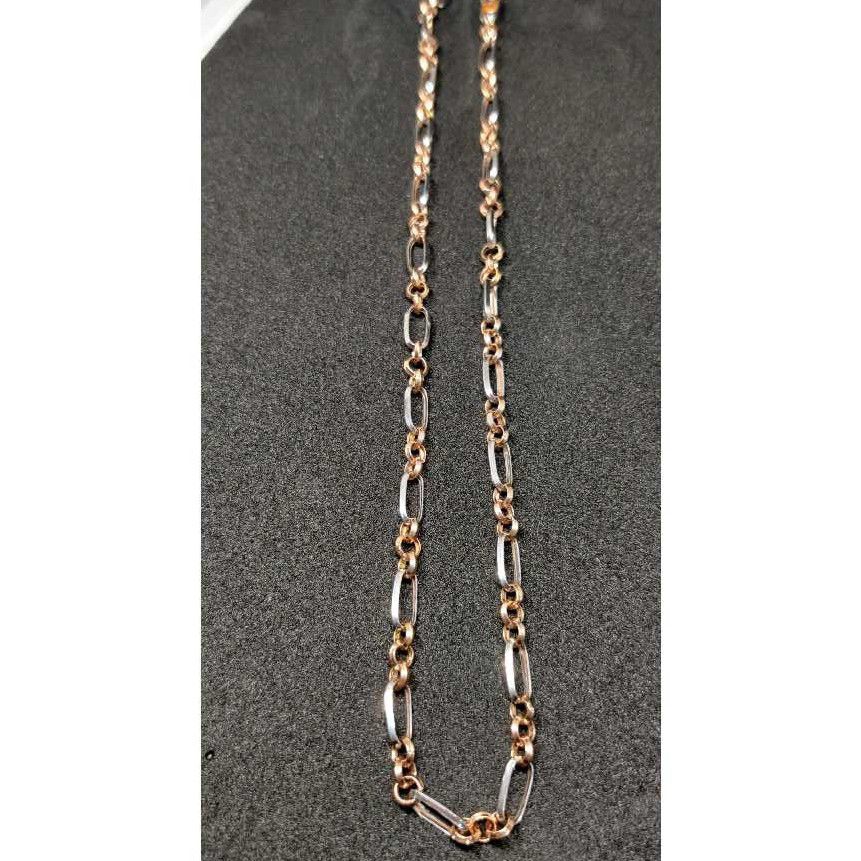 18k Gents Fancy Rose Gold Chain G-7117