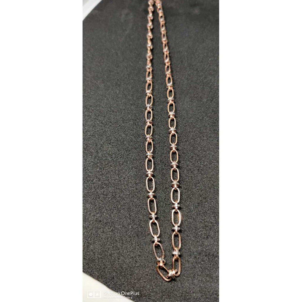 18k Gents Fancy Rose Gold Chain G-7113