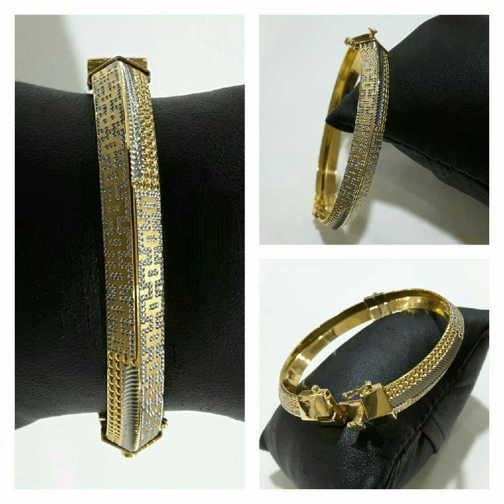 22k Gents Fancy Gold Lock Kada G-5168