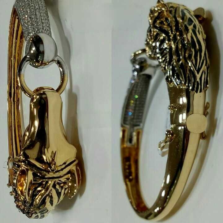 18k Gents Fancy Gold Heavy Kada G-4108