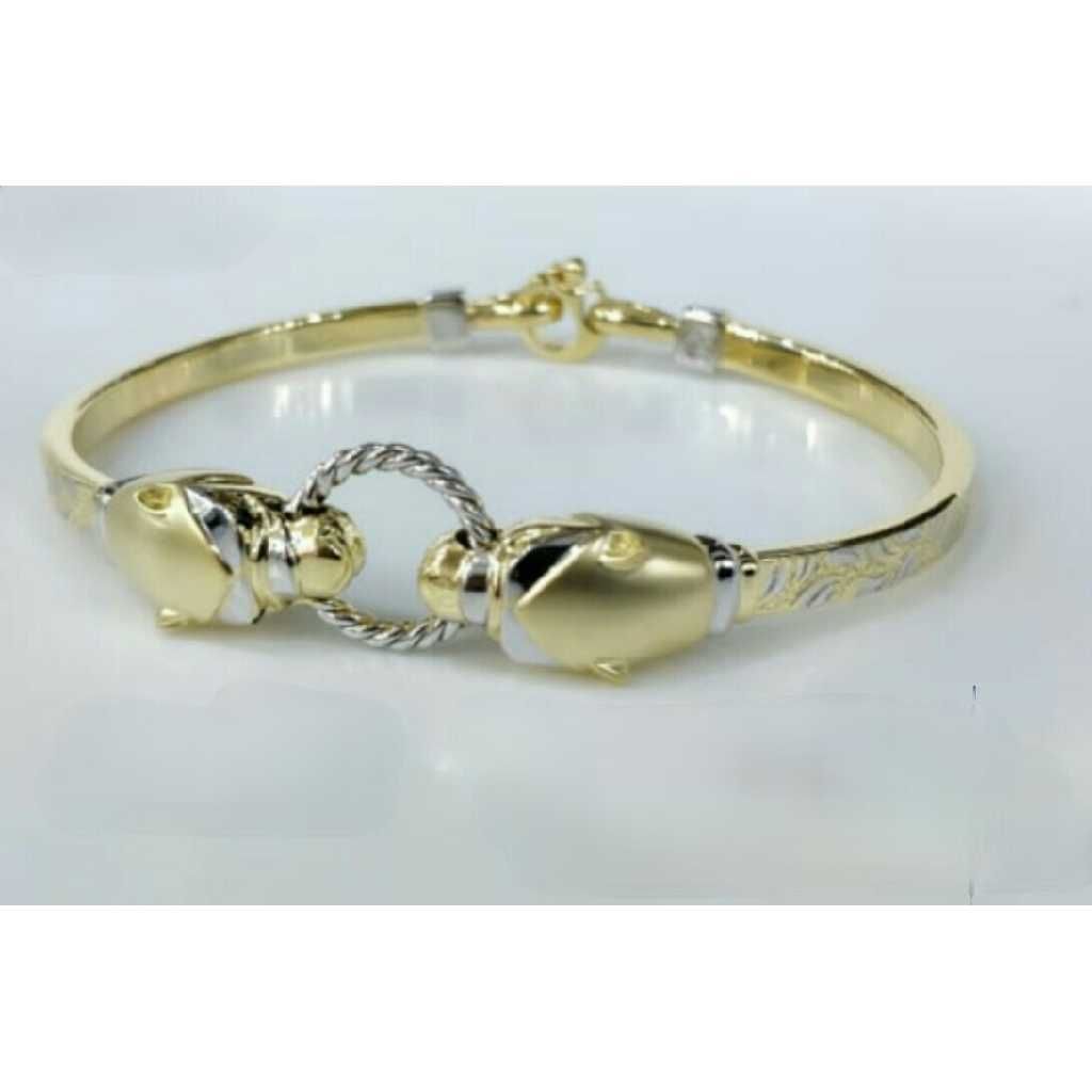 18k Gents Fancy Gold Lion Kada G-4103