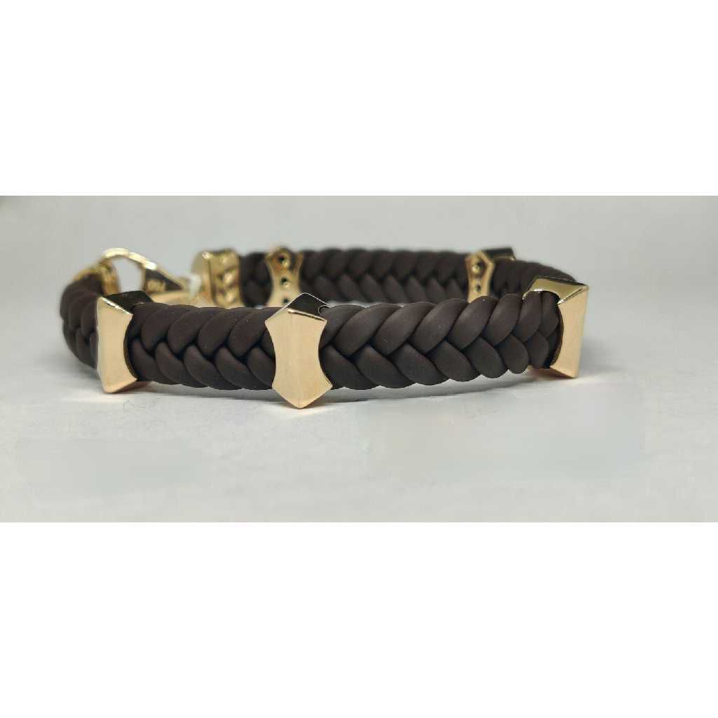 18k Gents Fancy Rose Leather Belt G-4703