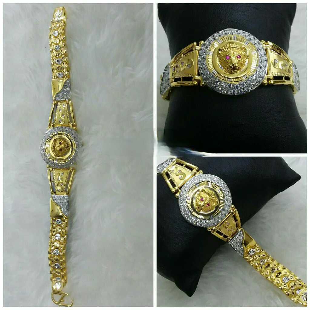 22k gents fancy lion bracelet g-9863