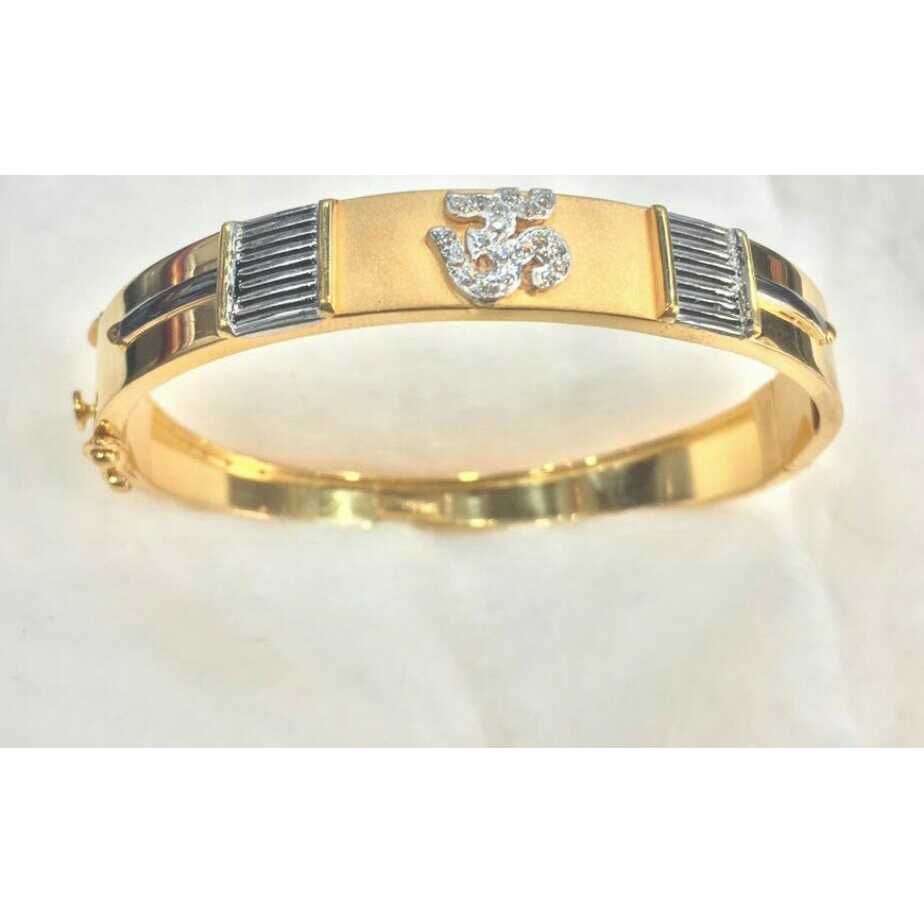 22k Gents Fancy Gold Om Kada G-3719