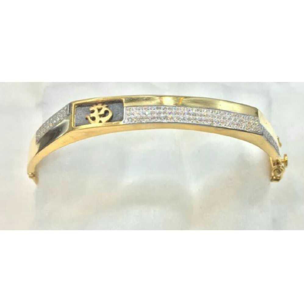 22k Gents Fancy Gold On Kada G-3716