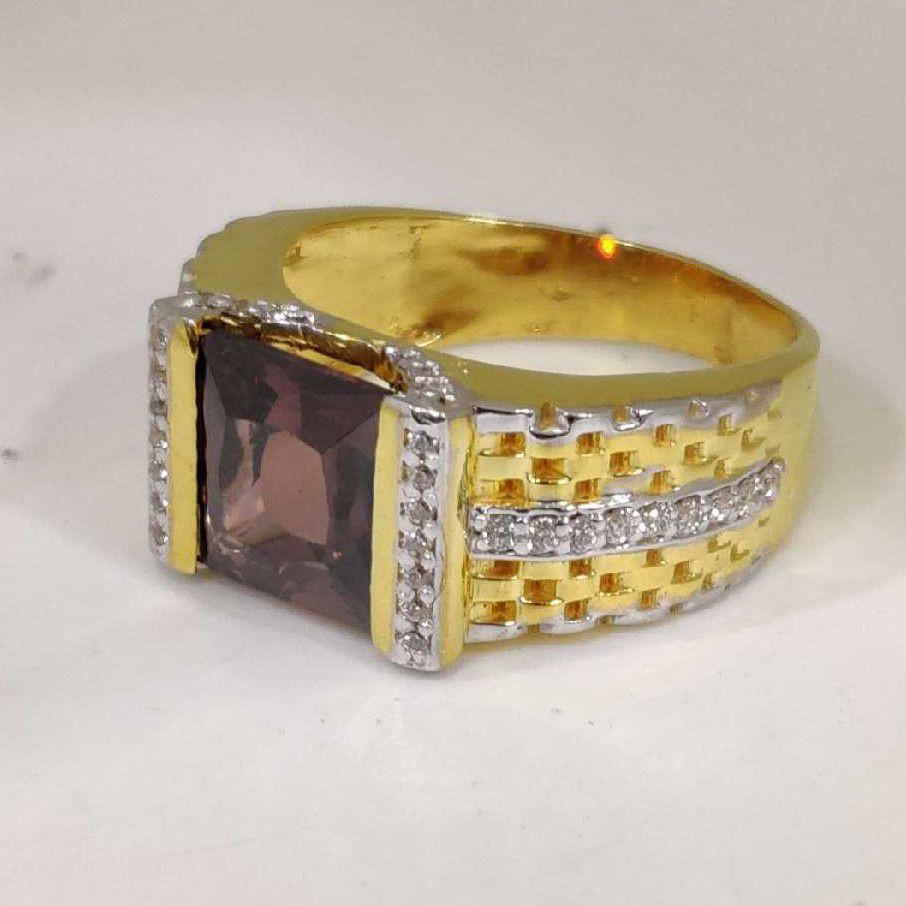 22k Gents Fancy Gold Color Ring Gr-26779