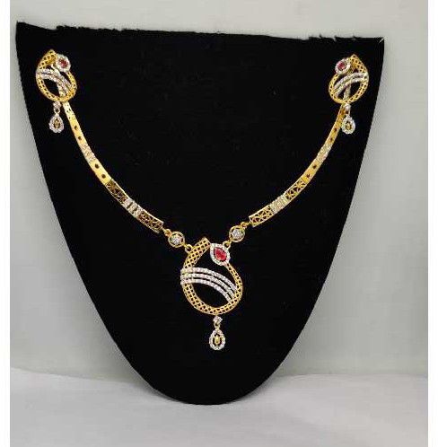 22k Ladies Fancy Gold Necklace Set S-56019