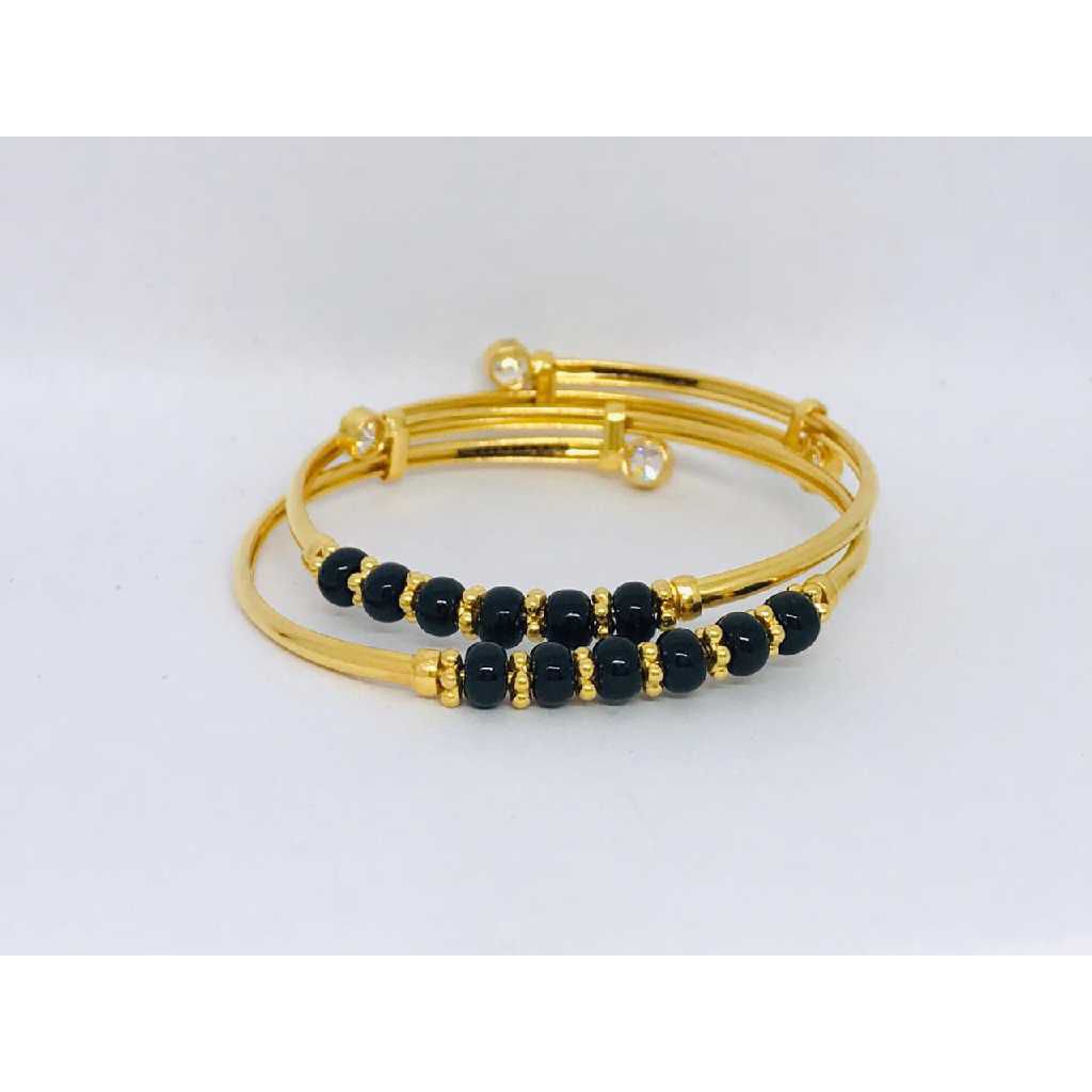 22k Fancy Black Moti Kadli B-53005