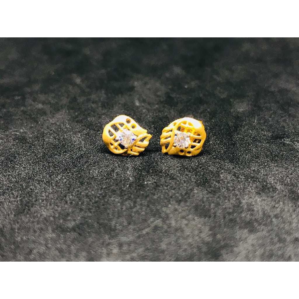 22k Men's Single Stone Earrings