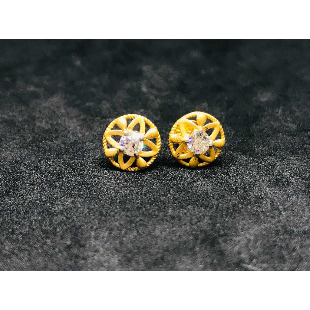 22k Men's Single Stone Earrings