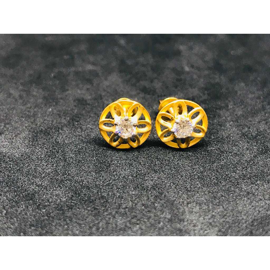 22k ladies single stone earring