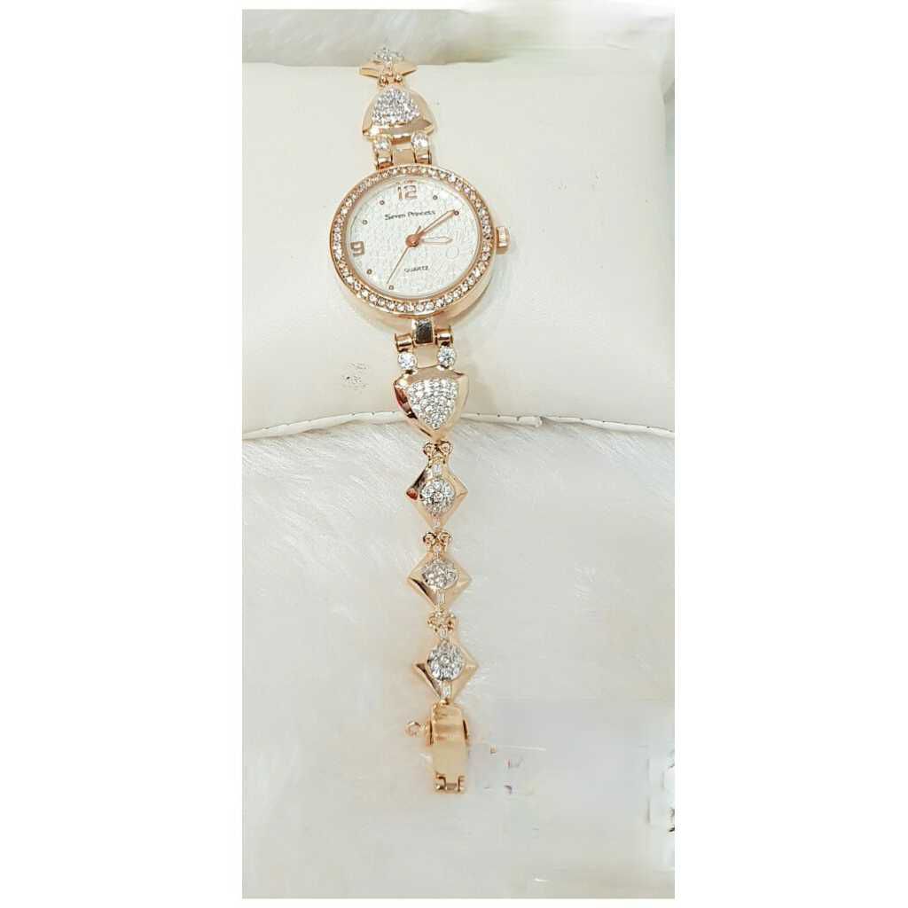 18k Ladies Fancy Rose Gold Watch G-2712