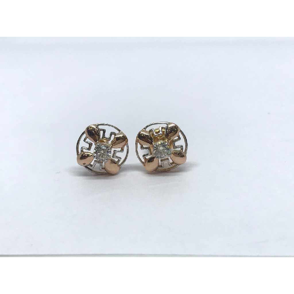 18k Fancy Rose Earring E-60526