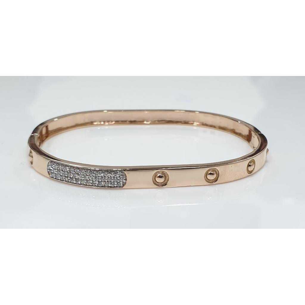 18k Mens Fancy Rose Gold Kada G-4326