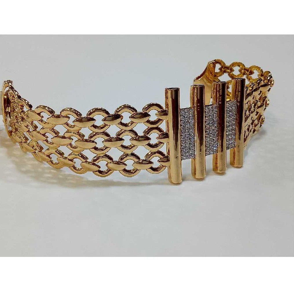 18k Gents Fancy Rose Gold Bracelet G-10255
