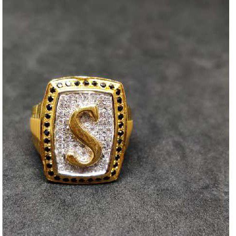 916 mens fancy letter ring gr-27365