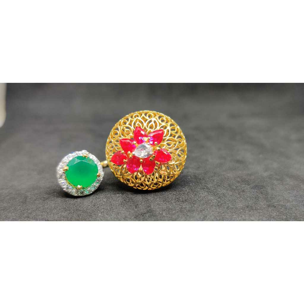 18k Ladies Fancy Gold Italian Ring Lr-24020