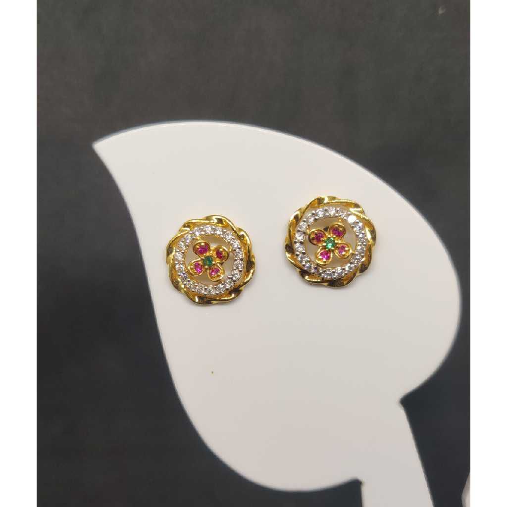 22k ladies round earring
