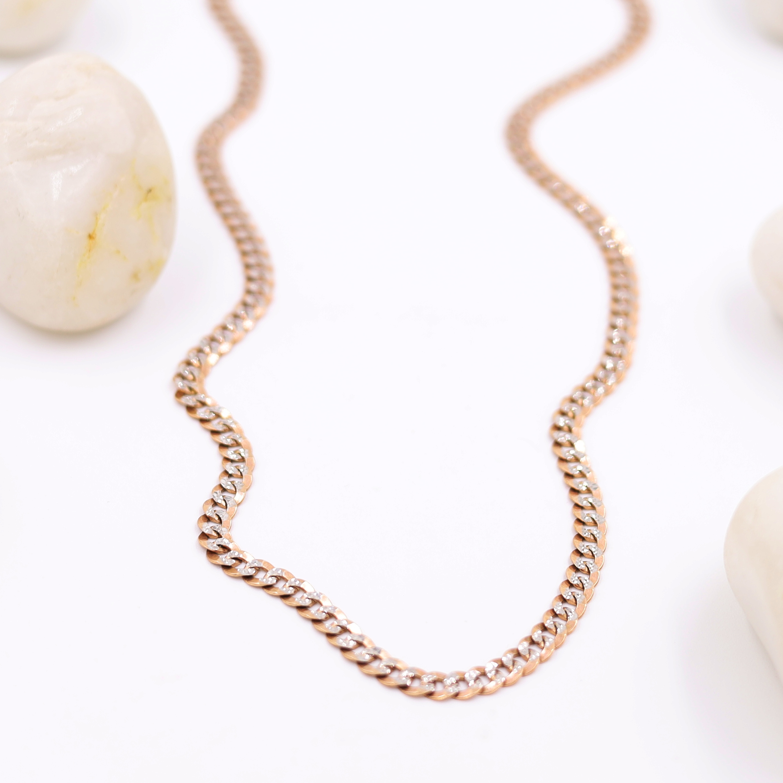 Men's Classy Modern Dual Tone Casting Gold Chain