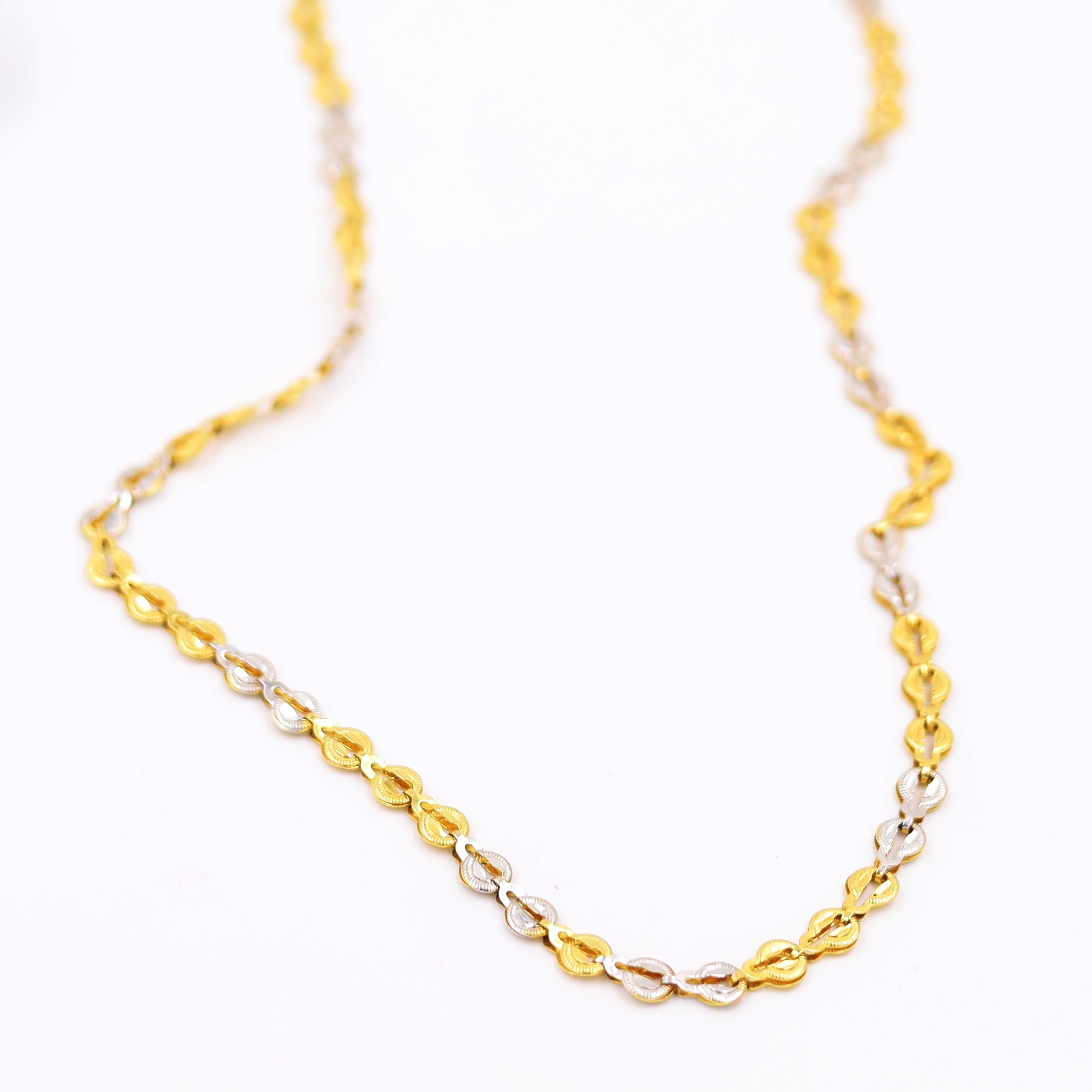 Fancy Dual Tone 22KT Chain