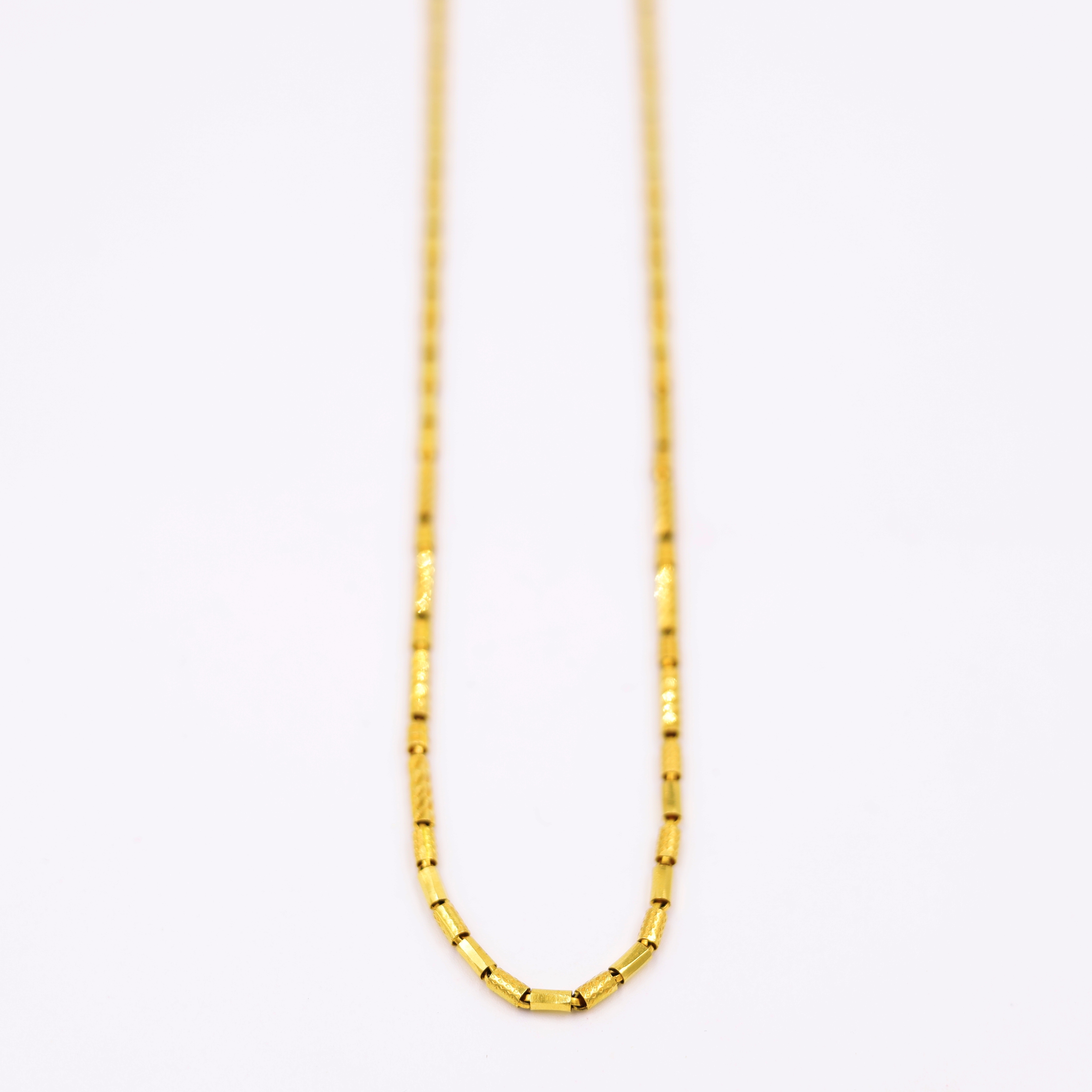 Traditional Pipe Style Stunning Gold Chain