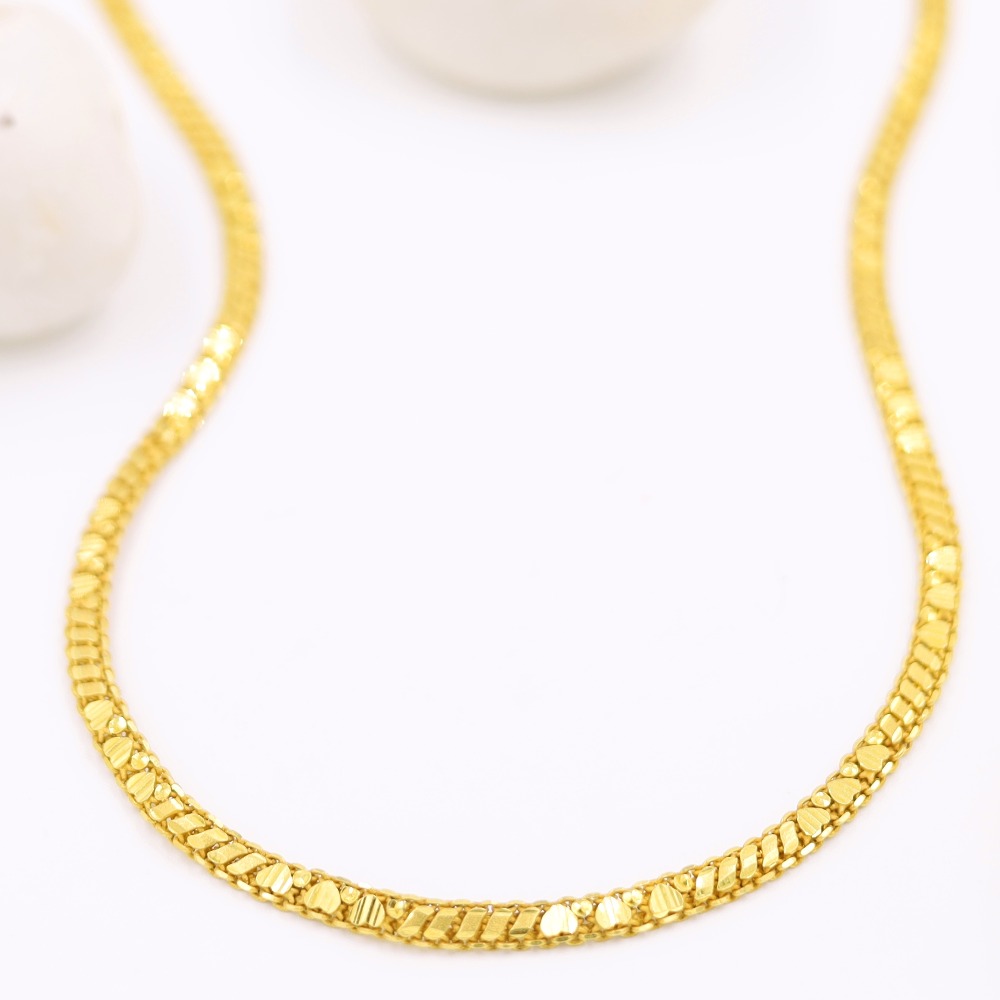 Modern classic yellow gold chain for men