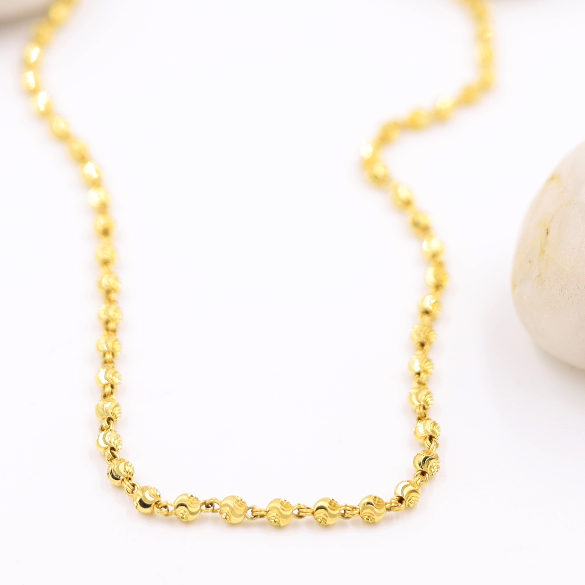 22Kt Yellow Gold Ball Chain