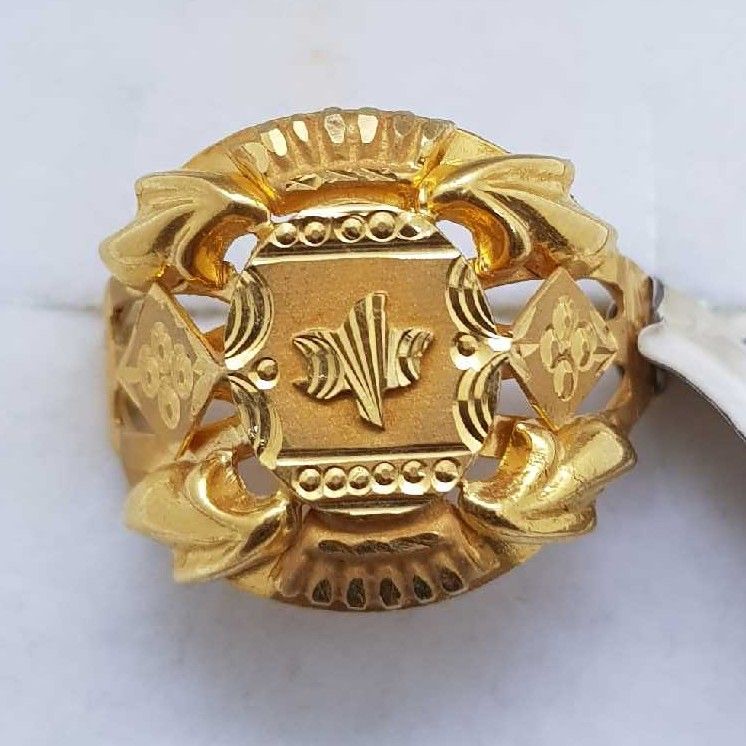 916 Plain Gold gents ring SJ-GR/47