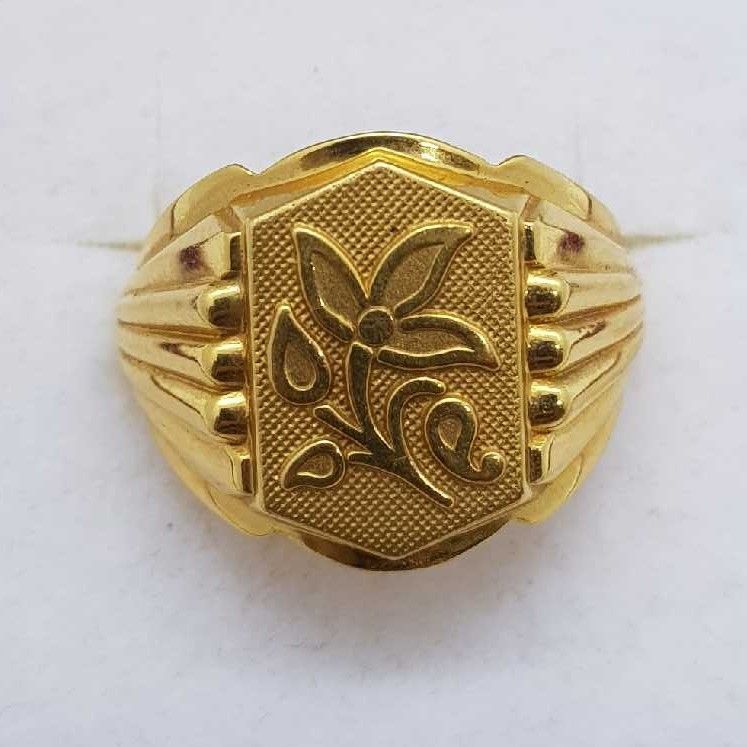 916 Plain Gold gents ring SJ-GR/17