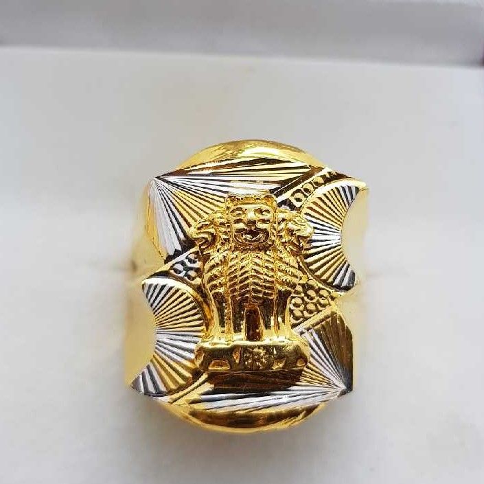 916 Gold Ashoka Stambh Gents ring SJ-GR/41