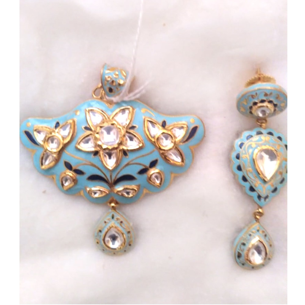 916 gold colorful pendant set 001
