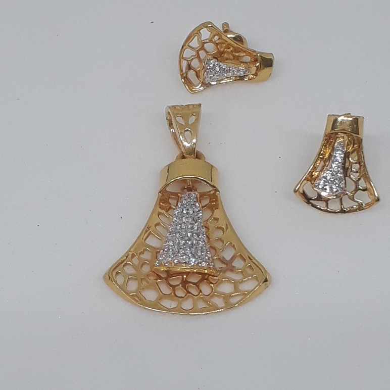 22ct Diamond Pendant Set ps/1762/7