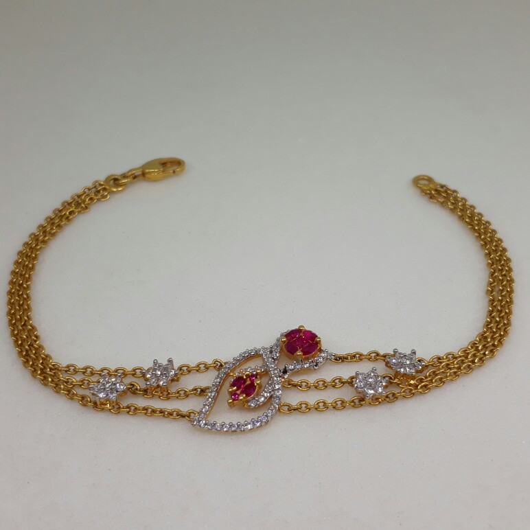 22Ct CZ Diamond Ladies Brecelet lk/1934/163