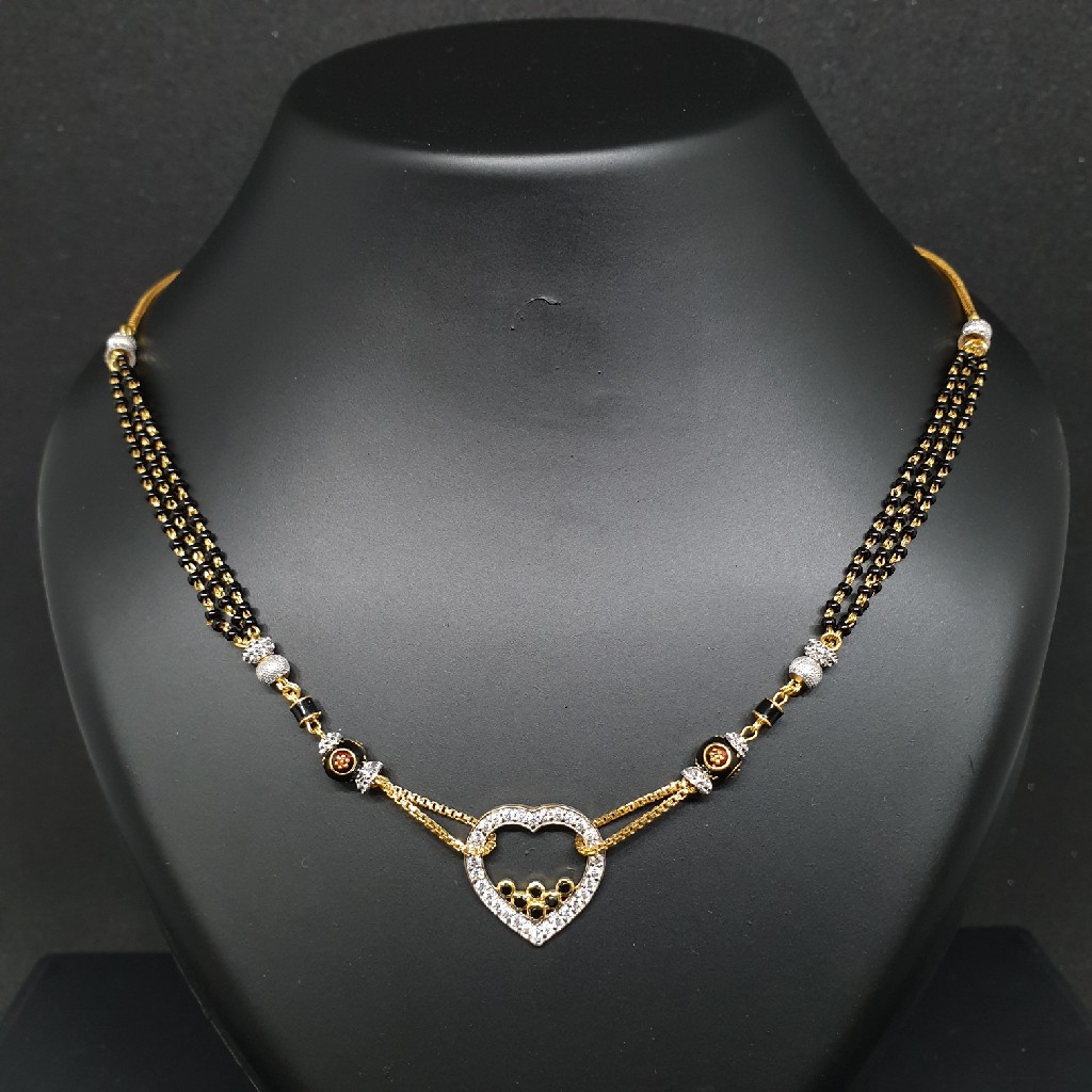 Heart mangalsutra 22k ms/3/123