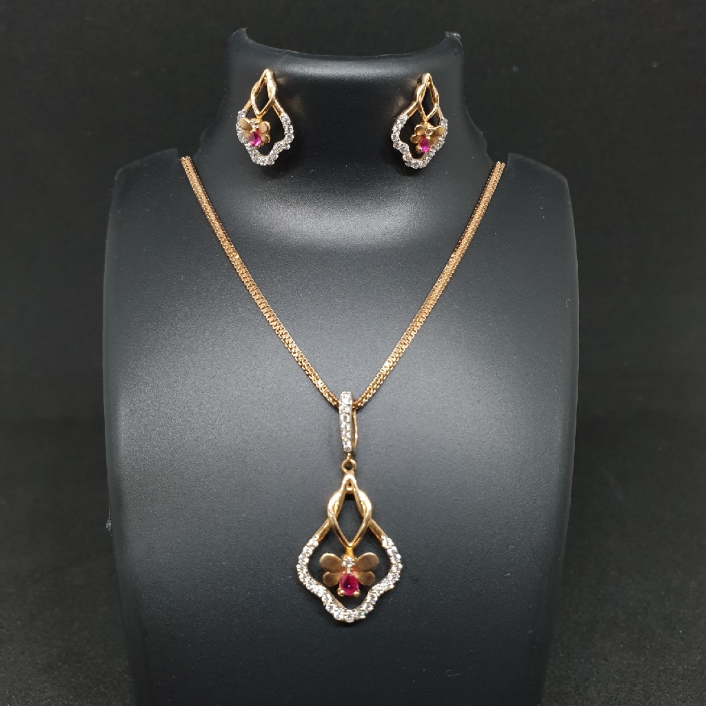 18k Rose Gold Pendant Set