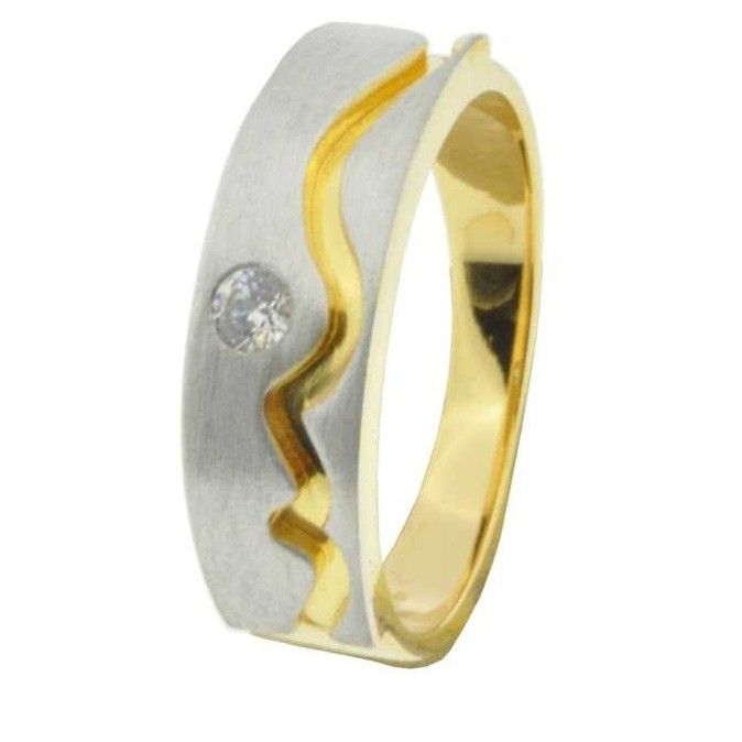 22K / 916 Gold Indian CZ Stone Wedding Band