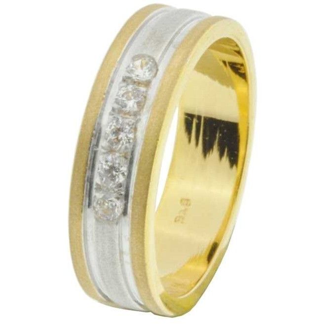 22K / 916 Gold Indian Designer CZ Stone Wedding Band
