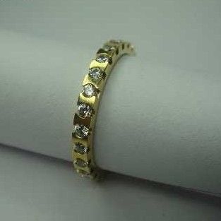 22K / 916 Gold Uncur CZ Stone Ladies Bands