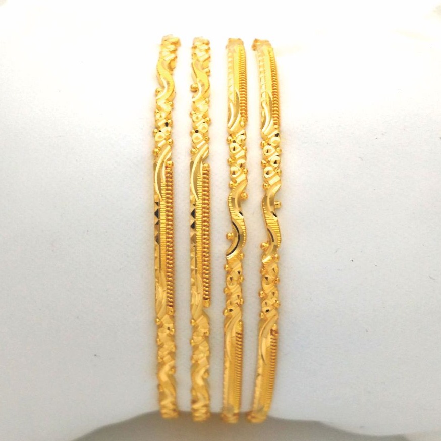 GOLD HALLMARK RAWA BANGLE - 1LS2121