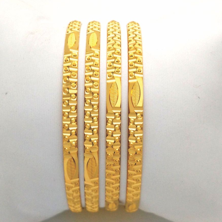 Gold hallmark plain bangle - tr1218