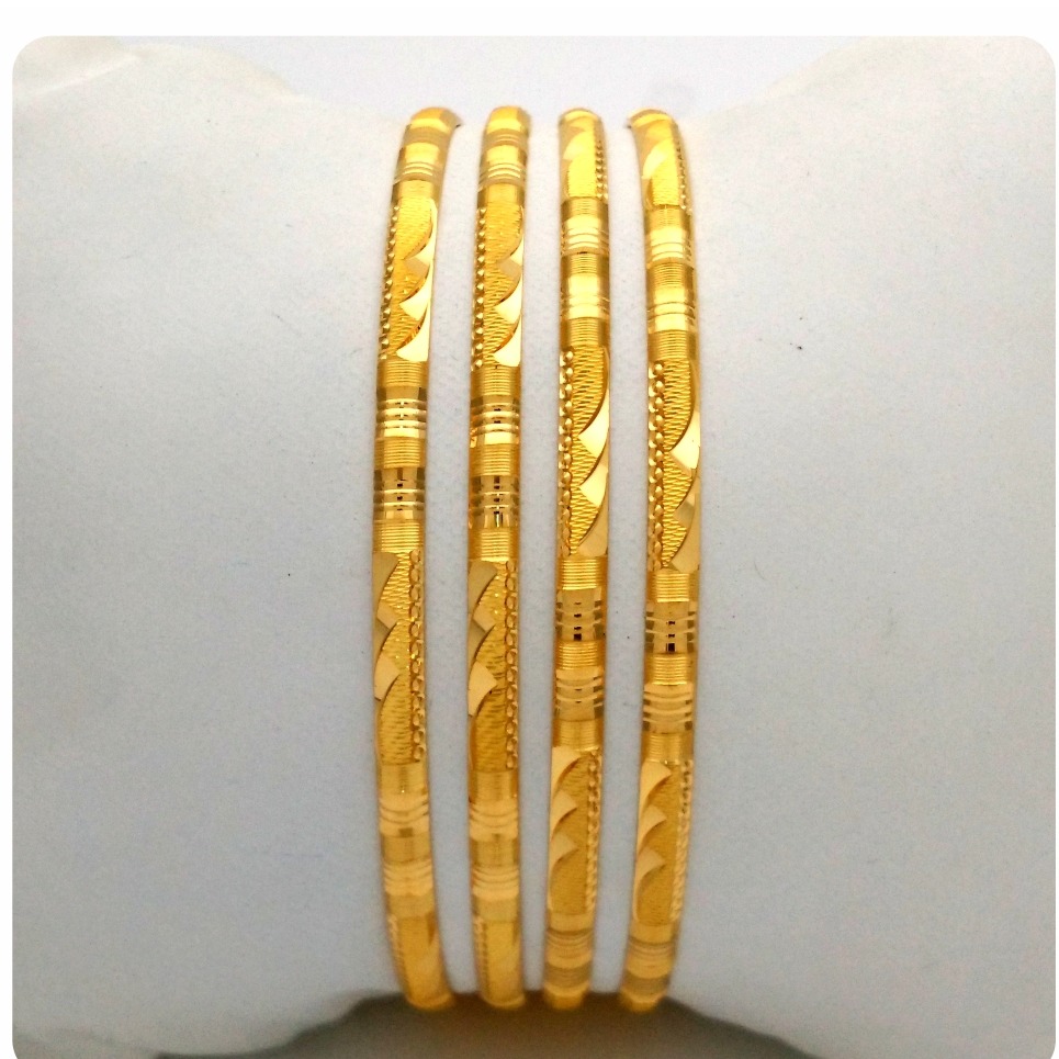 GOLD HALLMARK plain BANGLE - dp1190