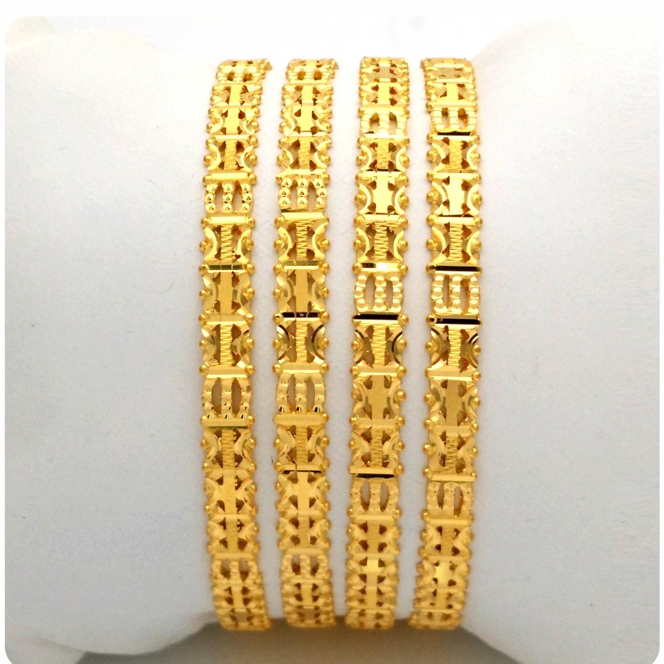 GOLD HALLMARK RAWA BANGLE - 3lr1187